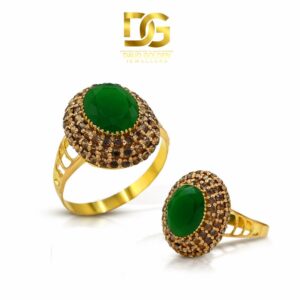 Gold Ring With Green Stone